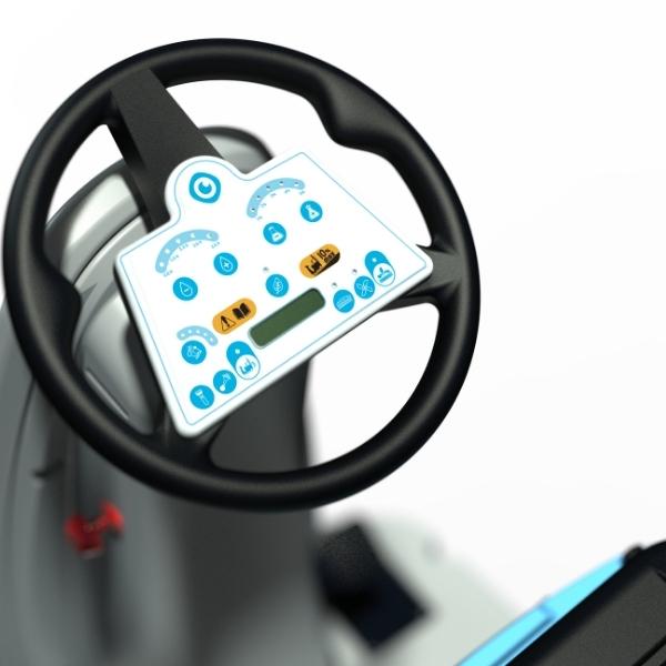 i-drive ride on scrubber steering interface