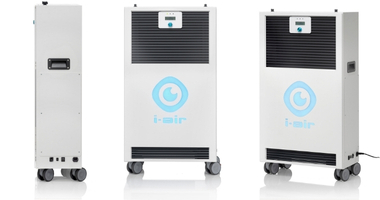 i-air Pro purifier on side and front view