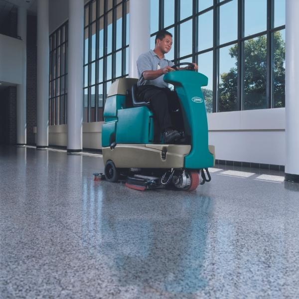 Tennant T7 Scrubber Dryer in Education Application