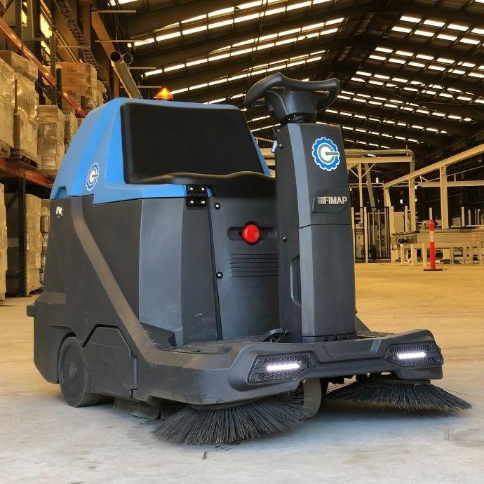 Used Ride-On Sweeper in Warehouse