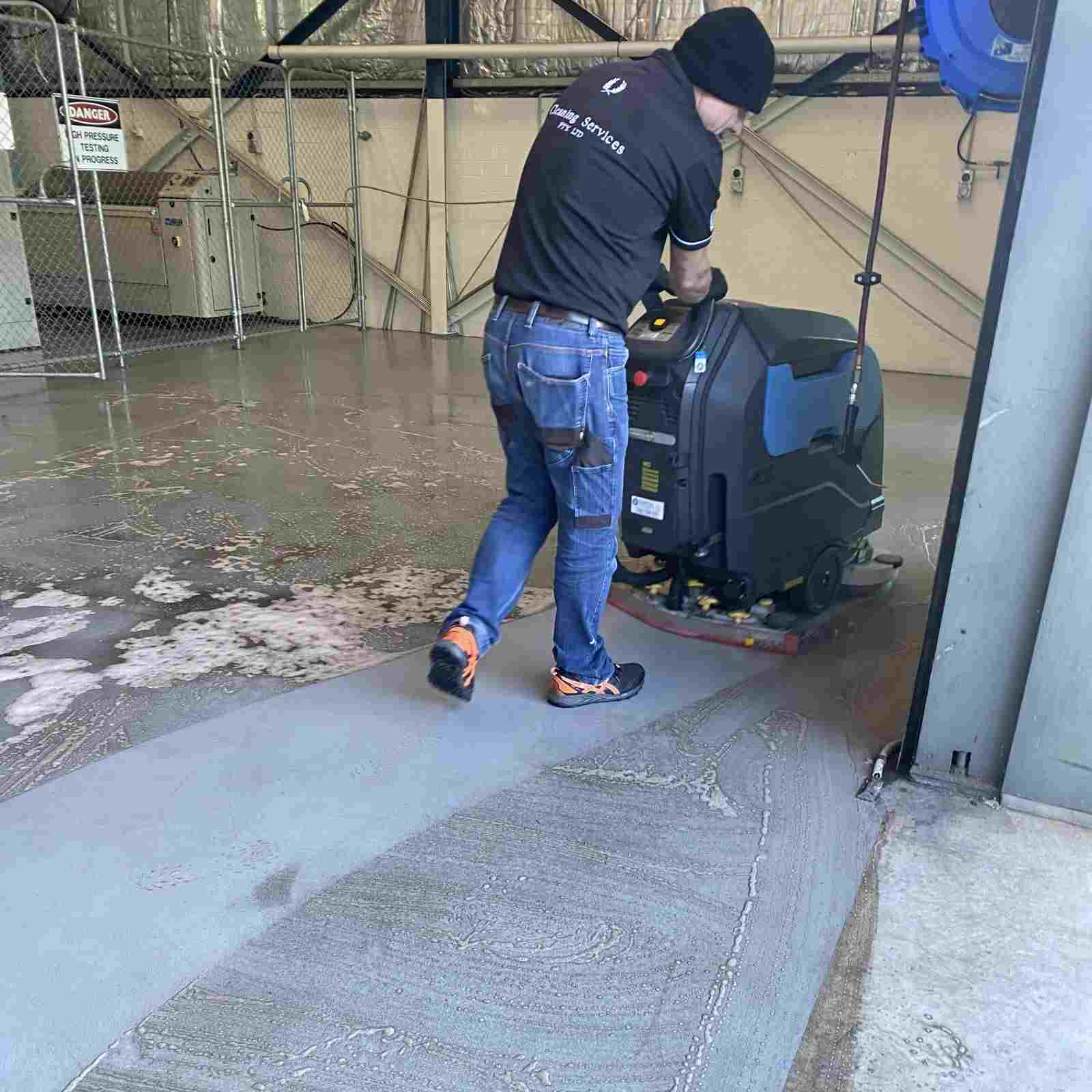 Floor Scrubber Cleaning Floors