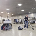 Nilfisk VP600 Battery Vacuum In Clothing Store