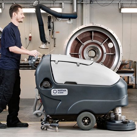 SC800 Walk Behind Scrubber Dryer-in-operation