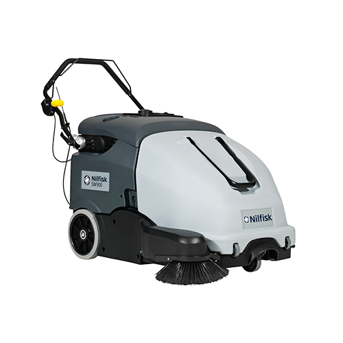 Nilfisk SW900 Battery Powered Large Walk-Behind Sweeper with Dust Control