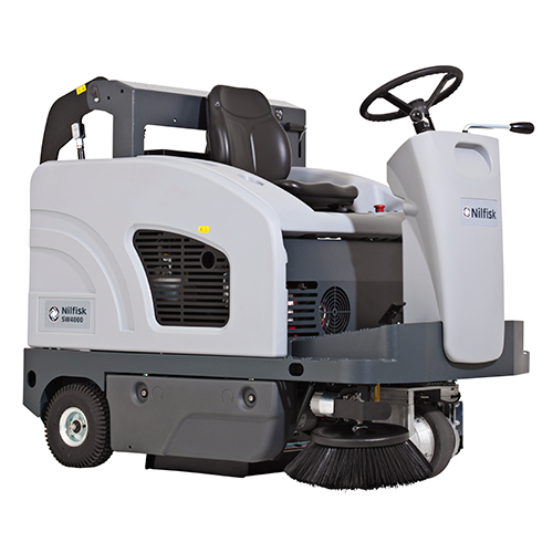 [9084400010PB] Nilfisk SW4000 Battery Powered Ride-On Sweeper with High Dump Hopper (Battery)