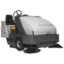 Nilfisk SR1601 Industrial Ride-On Sweeper with high dump hopper, available in LPG, Diesel or Battery powered.