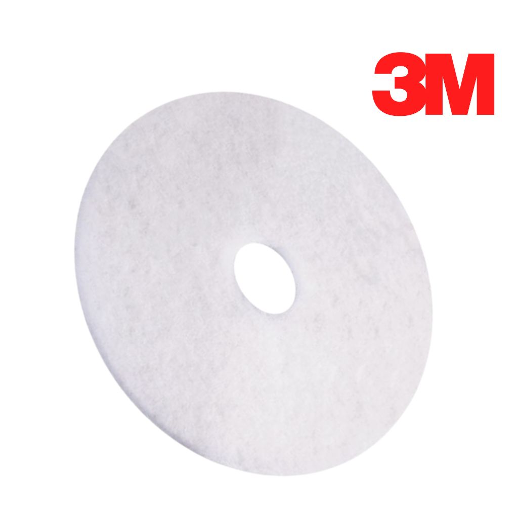 430mm White Cleaning Pad (17&quot;) 3M