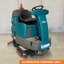 Second Hand Tennant T7 Industrial Battery Ride-On Scrubber