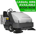 Nilfisk SR1601 Industrial Ride-On Sweeper Hire, Available in Battery, LPG or Diesel.