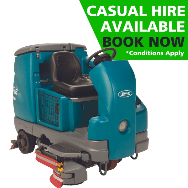 Hire Tennant T16 Battery Ride-On Industrial Scrubber Dryer