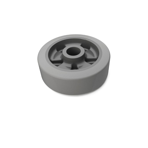 [1060130] Gray Molded Rubber/Polypropylene Wheel